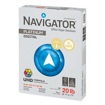 Navigator® Platinum Paper, 99 Bright, 20 Lb, 8.5 X 11, White, 500 Sheets-ream, 10 Reams-carton freeshipping - TVN Wholesale